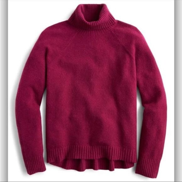 J Crew Supersoft Turtleneck Sweater Pullover Preppy Burgundy XSmall AF023 - Picture 7 of 9